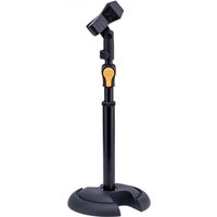 Hercules MS100BPLUS Low Profile EZ Grip Microphone Stand with Round Base