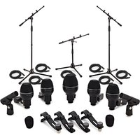 Lambden Audio DK7 Pro 7 Piece Drum Kit Mic Set with Stands & Cables