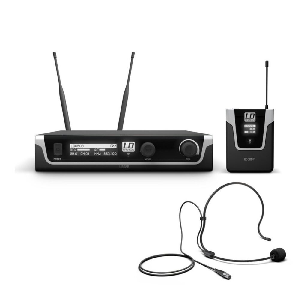 LD Systems U508 BPH Single Headset Mic Wireless System Black