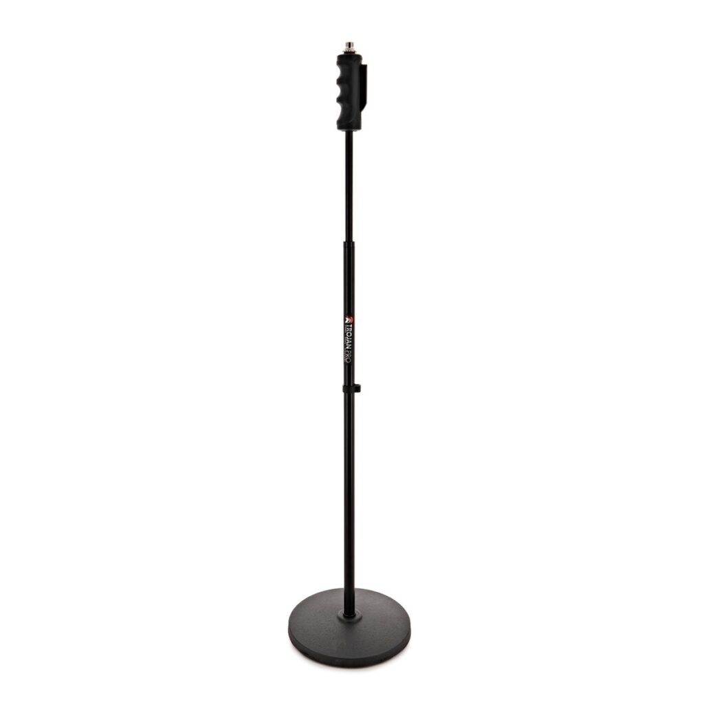 Trojan Pro One Hand Round Base Mic Stand