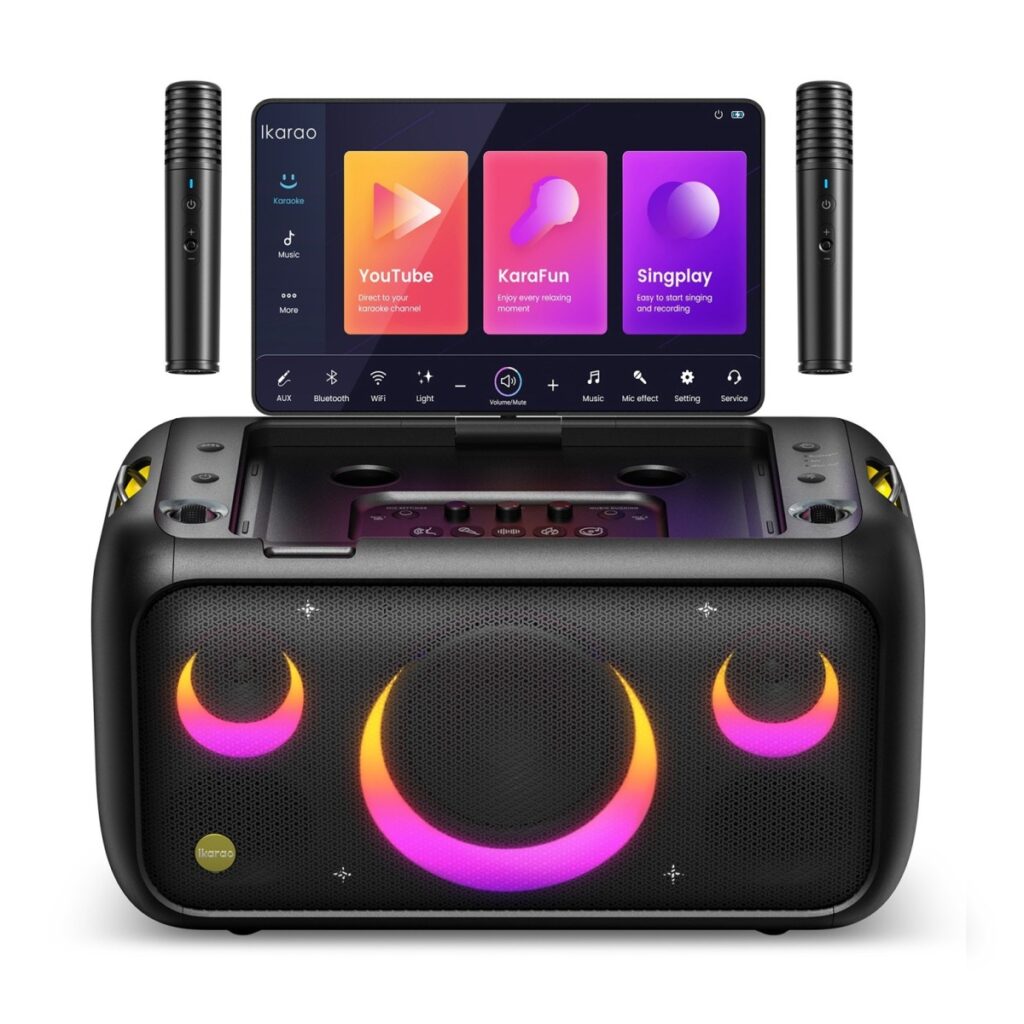 IKARAO Break X1 Karaoke Machine with Wireless Microphones