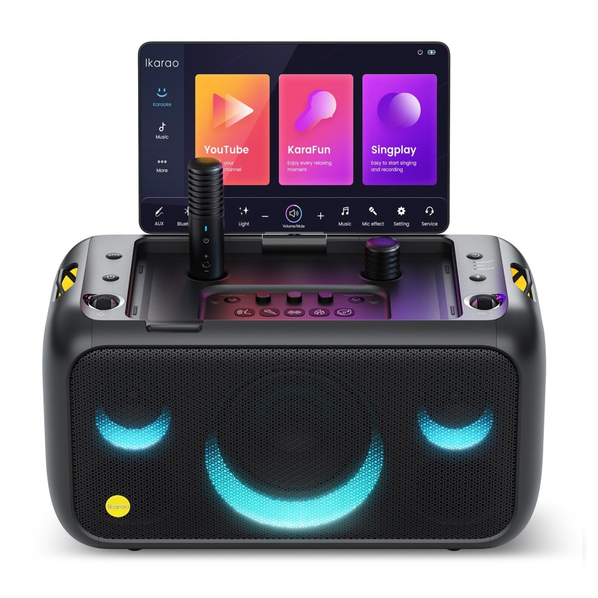 IKARAO Break X1 Karaoke Machine with Wireless Microphones - Image 3