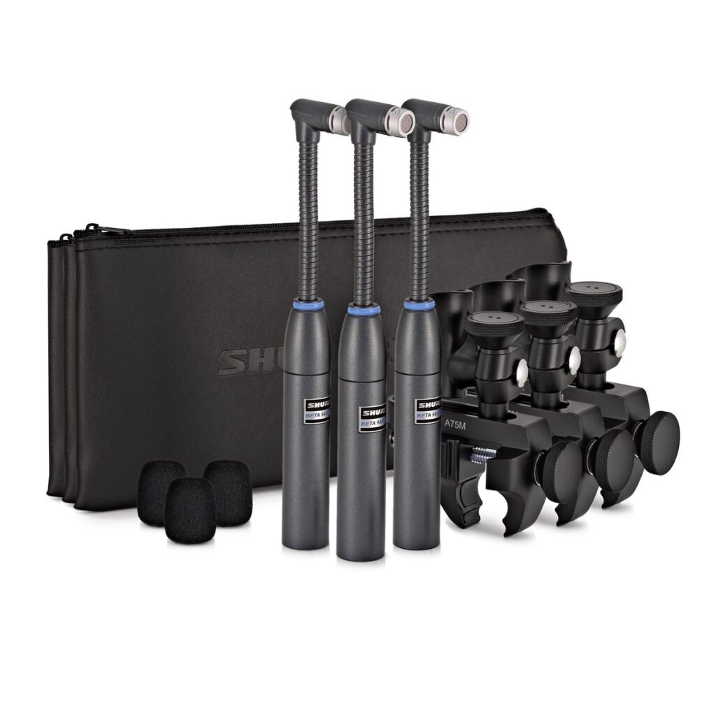 Shure Beta 98AMP/C Miniature Cardioid Drum Mic 3 Pack