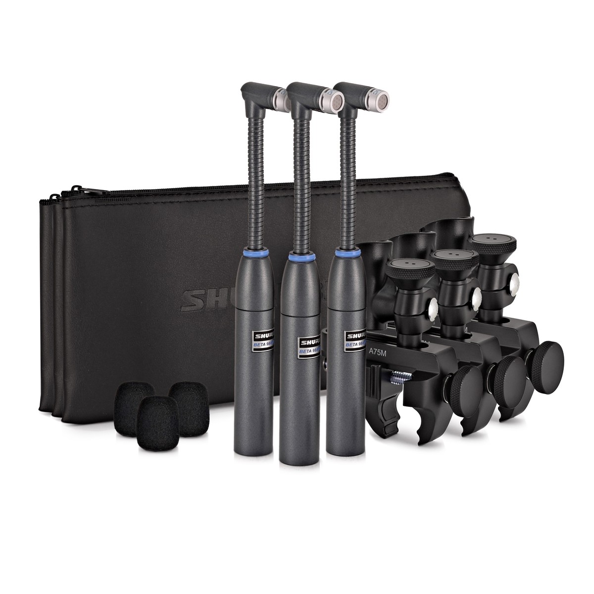 Shure Beta 98AMP/C Miniature Cardioid Drum Mic 3 Pack - Image 1