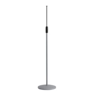 K&M 26010 Round Base Floor Microphone Stand Nickel