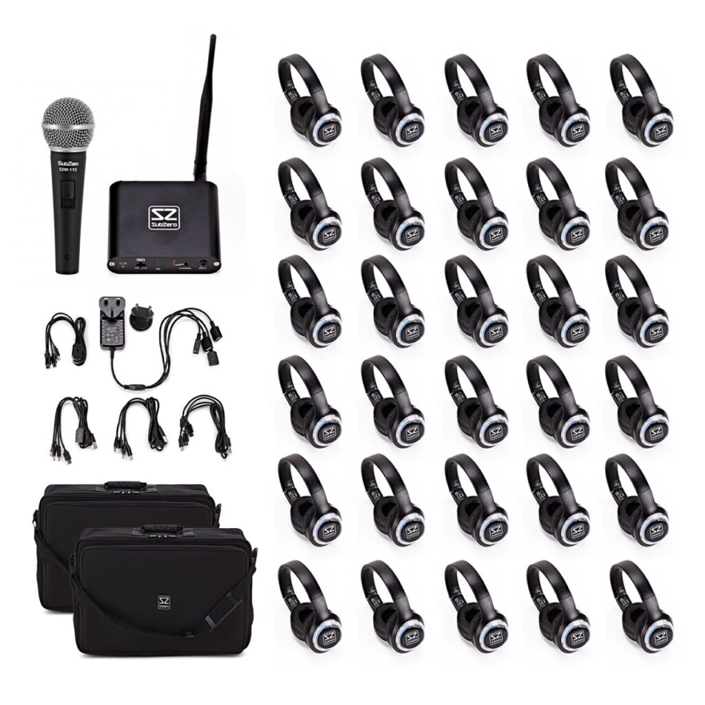 SubZero Wireless Classroom Headphone System 30 Pack