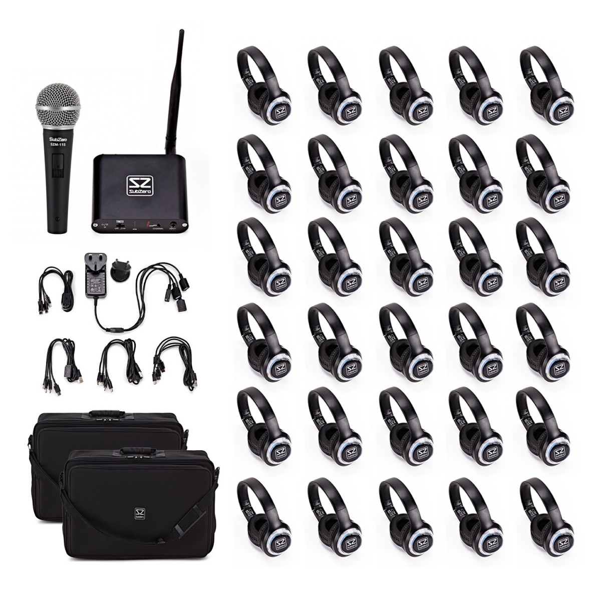 SubZero Wireless Classroom Headphone System 30 Pack - Image 1
